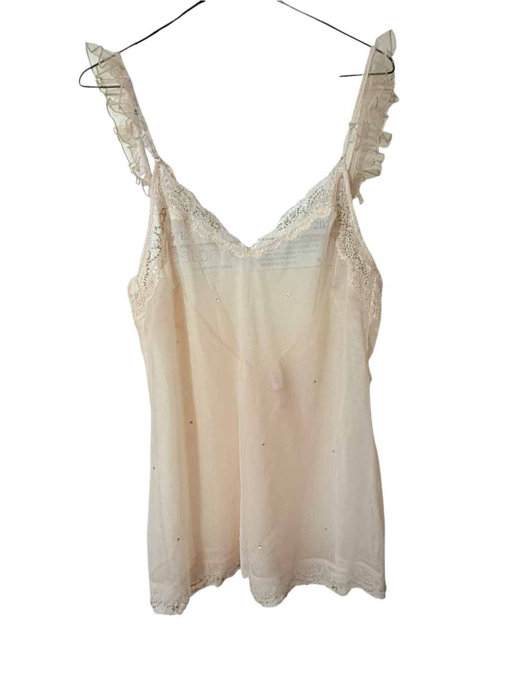 Victoria’s Secret NWT Beaded Lace Mesh Babydoll Chemise M
